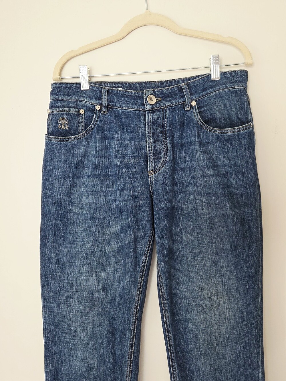 Brulello Cucinelli Lightweight denim traditional fit five-pocket trousers Sz 50 - Picture 4 of 15